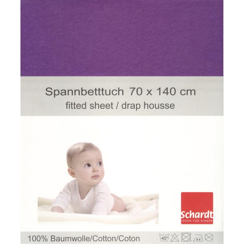 Jersey Spannbetttuch Lila 70x140 cm_b2